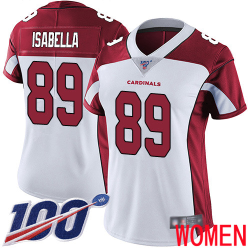 Arizona Cardinals Limited White Women Andy Isabella Road Jersey NFL Football #89 100th Season Vapor Untouchable->women nfl jersey->Women Jersey